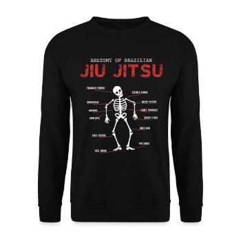 BJJ Brazilian Jiu Jitsu Jiu Jitsu Fighter - Unisex Sweatshirt - black - Front - Alina (178cm) & Michal (187cm)