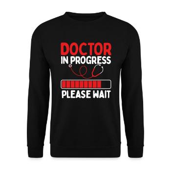 Doctor School Futur docteur étudiant en médecine - Sweat-shirt Unisexe - noir - Devant - Alina (178cm) & Michal (187cm)