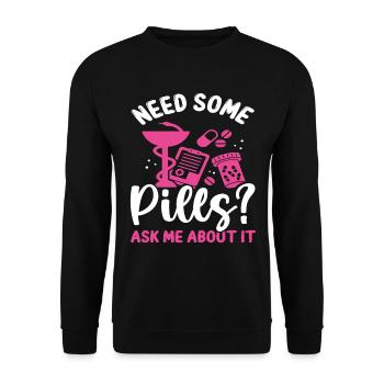 Pharmacist Need some Pills Ask me about it Tech - Unisex Sweatshirt - black - Front - Alina (178cm) & Michal (187cm)