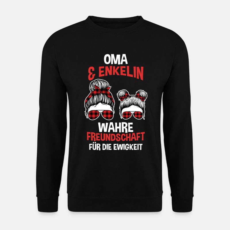 Oma und Enkelin - Unisex Pullover - Schwarz