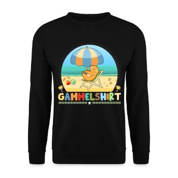Gammelshirt Sloth Vacances - Sweat-shirt Unisexe - noir - Devant - Alina (178cm) & Michal (187cm)