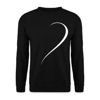 Half White Heart - Unisex Sweatshirt - black - Front - Alina (178cm) & Michal (187cm)