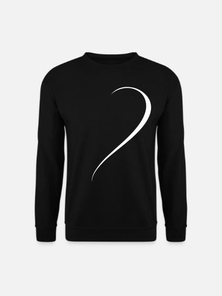 Half White Heart - Unisex Sweatshirt - black