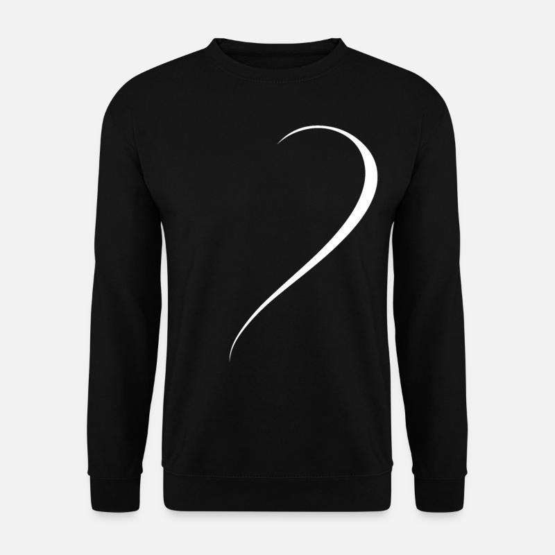 Half White Heart - Unisex Sweatshirt - black