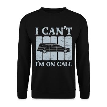 Mortician Funeral Director Embalmer - Unisex Sweatshirt - black - Front - Alina (178cm) & Michal (187cm)