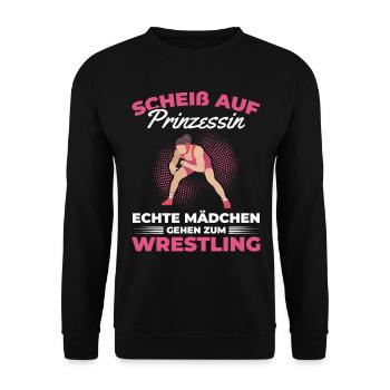 Wrestling Mädchen Wrestling Girl I Ringen Wrestler - Unisex Pullover - Schwarz - Vorne - Alina (178cm) & Michal (187cm)