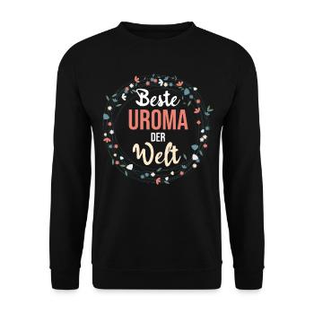 Beste Uroma - Unisex Pullover - Schwarz - Vorne - Alina (178cm) & Michal (187cm)
