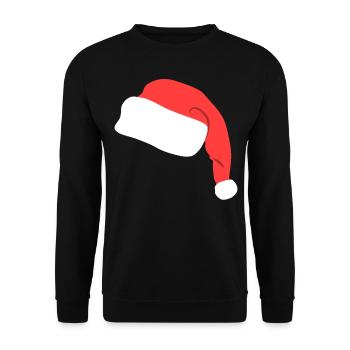 Lustige Nikolaus Mütze - Unisex Pullover - Schwarz - Vorne - Alina (178cm) & Michal (187cm)