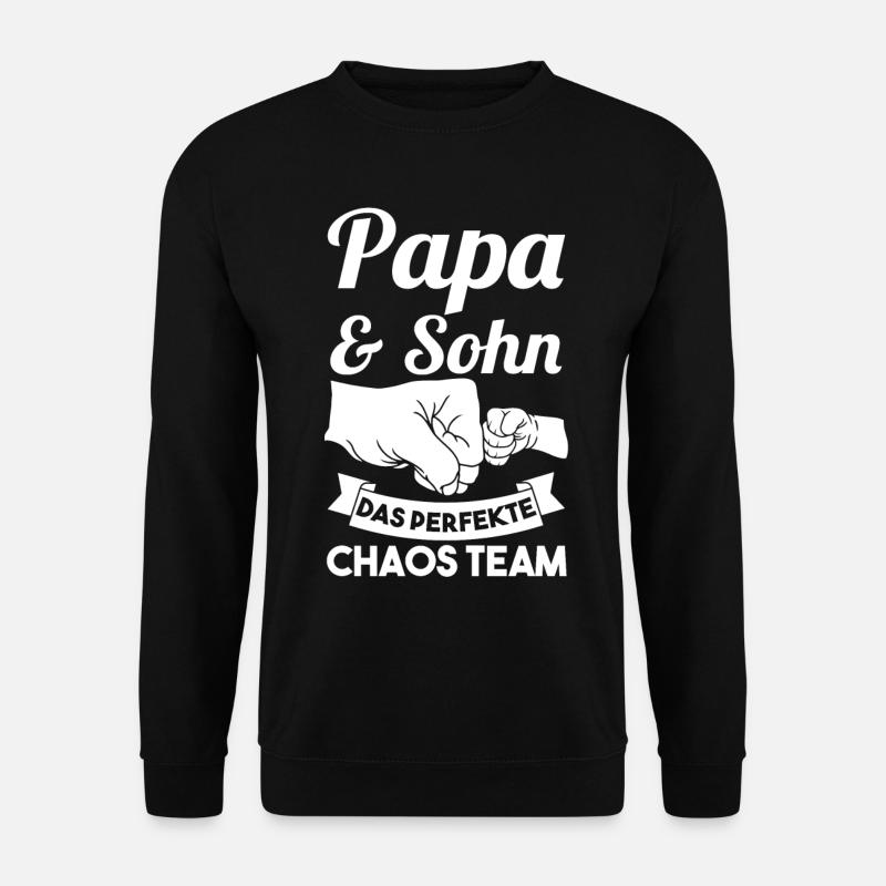 Papa und Sohn - Unisex Pullover - Schwarz