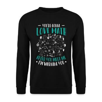 Mathematik Mathe Mathematiker Mathelehrer Geschenk - Unisex Pullover - Schwarz - Vorne - Alina (178cm) & Michal (187cm)