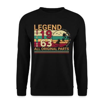 1963 In December Palmen Legende - Unisex Sweatshirt - black - Front - Alina (178cm) & Michal (187cm)