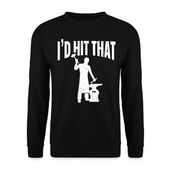 Blacksmith Blacksmith - Unisex Sweatshirt - black - Front - Alina (178cm) & Michal (187cm)