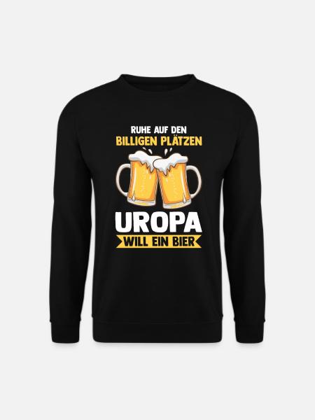 Uropa Bier - Unisex Pullover - Schwarz