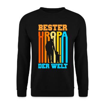 Bester Uropa der Welt - Unisex Pullover - Schwarz - Vorne - Alina (178cm) & Michal (187cm)