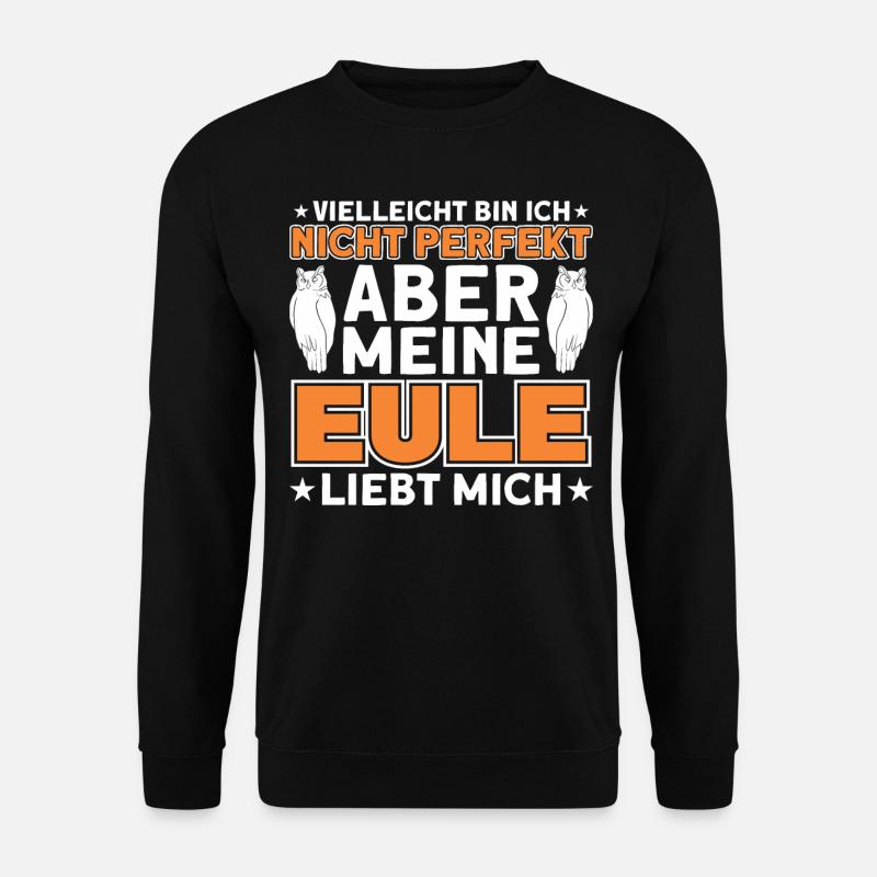 Eulen Liebhaber Eulen Eule Geschenk - Unisex Pullover - Schwarz
