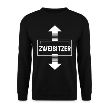 Humour drôle pour adultes biplace - Sweat-shirt Unisexe - noir - Devant - Alina (178cm) & Michal (187cm)