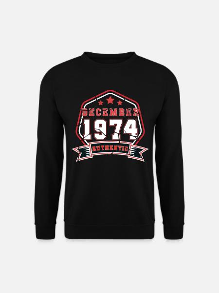 Født i december 1974 Retro - Unisex sweater - sort