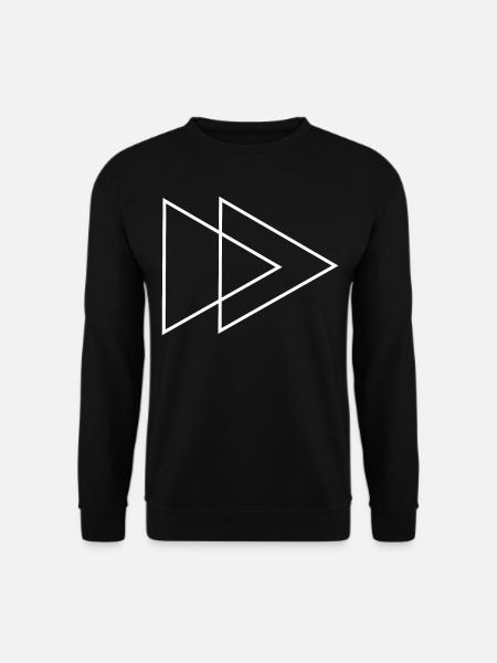 Double Triangle White - Unisex Sweatshirt - black