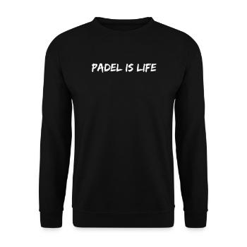 Padel Tennis - Padel is life - Unisex Pullover - Schwarz - Vorne - Alina (178cm) & Michal (187cm)