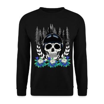 Mountaineering Forest Wilderness Extreme Sports Gentian Nature - Unisex Sweatshirt - black - Front - Alina (178cm) & Michal (187cm)