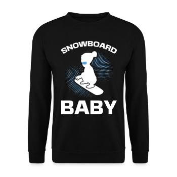 Snowboarding Snowboard Baby Kids Snowboarder - Unisex Sweatshirt - black - Front - Alina (178cm) & Michal (187cm)