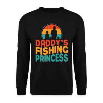 Fishing Princess Daddy Daughter - Unisex Sweatshirt - black - Front - Alina (178cm) & Michal (187cm)