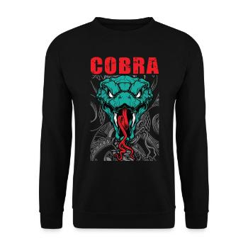 Schlange Schlangenflüsterer Schlangen Geschenk - Unisex Pullover - Schwarz - Vorne - Alina (178cm) & Michal (187cm)