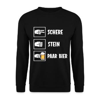 Bier Barkeeper Geburtstag Geschenk Weihnachten - Unisex Pullover - Schwarz - Vorne - Alina (178cm) & Michal (187cm)