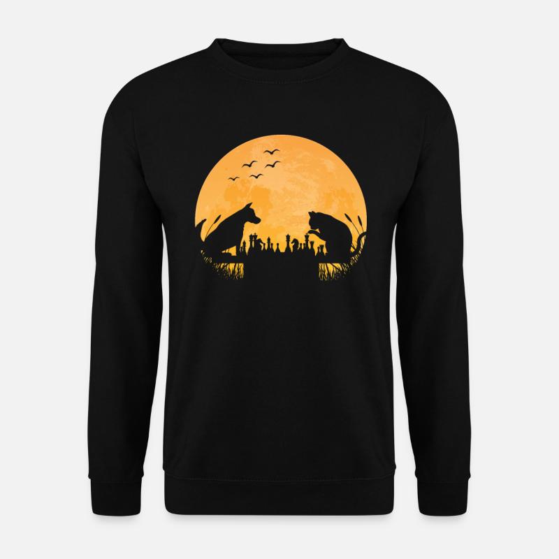 Joueur d’échecs Jeu d’échecs Chien Chat - Sweat-shirt Unisexe - noir