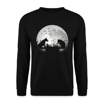 Chess Chess Player Chess Game Cat Dog - Unisex Sweatshirt - black - Front - Alina (178cm) & Michal (187cm)