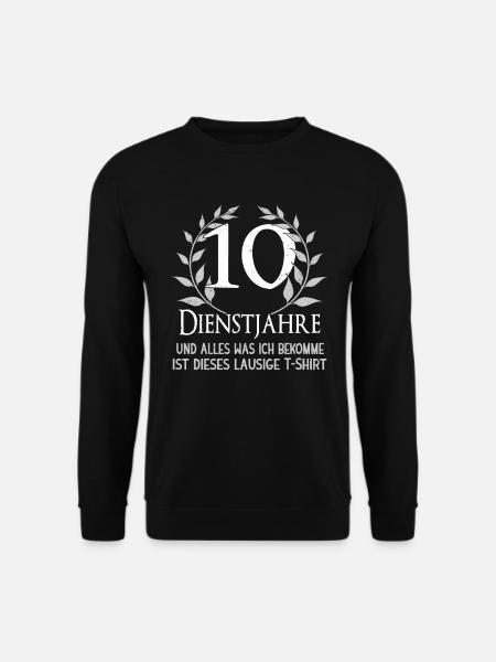 Mitarbeiter 10 Jähriges Firmenfeier Firmenjubiläum - Unisex Pullover - Schwarz