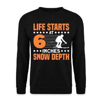 Skieurs Ski Ski Cadeau - Sweat-shirt Unisexe - noir - Devant - Alina (178cm) & Michal (187cm)