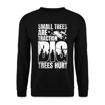 Snowmobile for a Snowmobile rider - Unisex Sweatshirt - black - Front - Alina (178cm) & Michal (187cm)