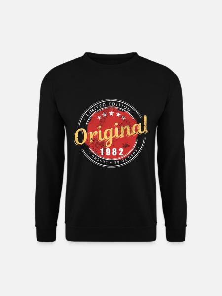 Geburtsjahr 1982 Original 1982 Geburtstag Geschenk - Unisex Pullover - Schwarz