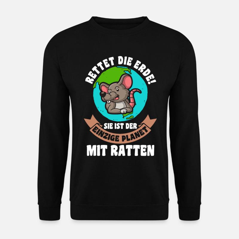 Ratte Umweltschutz Tierschutz Astronaut Ratte - Unisex Pullover - Schwarz