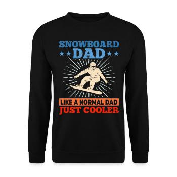 Snowboard Dad like a normal Dad just cooler - Unisex Pullover - Schwarz - Vorne - Alina (178cm) & Michal (187cm)