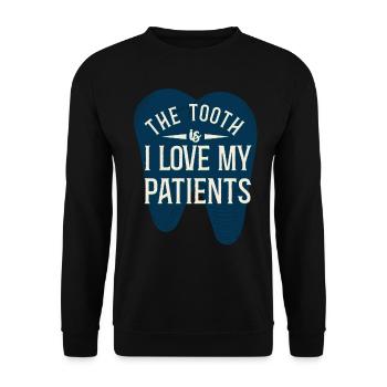 Dentist Dental Assistant Hygienist - Unisex Pullover - Schwarz - Vorne - Alina (178cm) & Michal (187cm)
