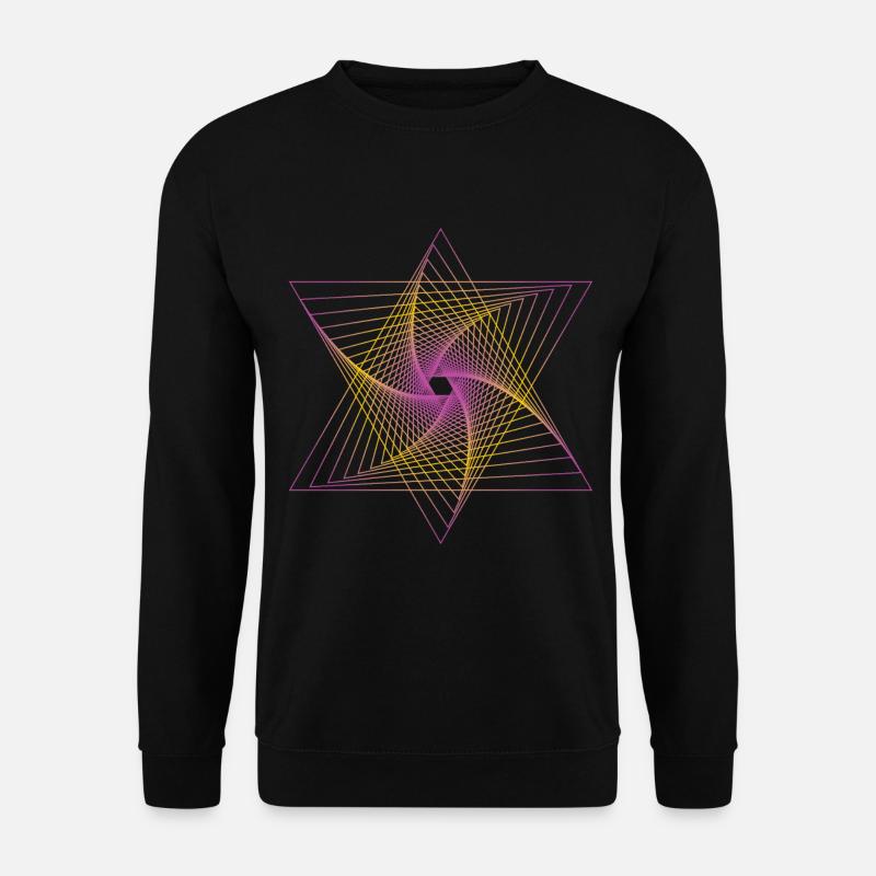 Heilige Geometrie Metatrons Würfel Blume des Leben - Unisex Pullover - Schwarz