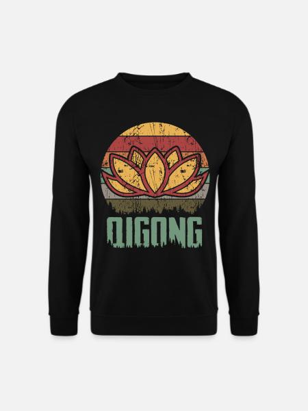 Retro Qigong Qi Gong Tai Chi Chigong - Unisex Pullover - Schwarz