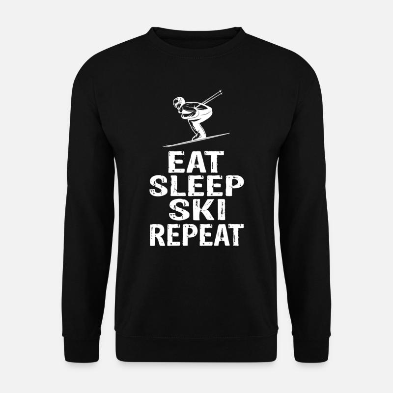 Manger Sleep Ski Répéter - Sweat-shirt Unisexe - noir
