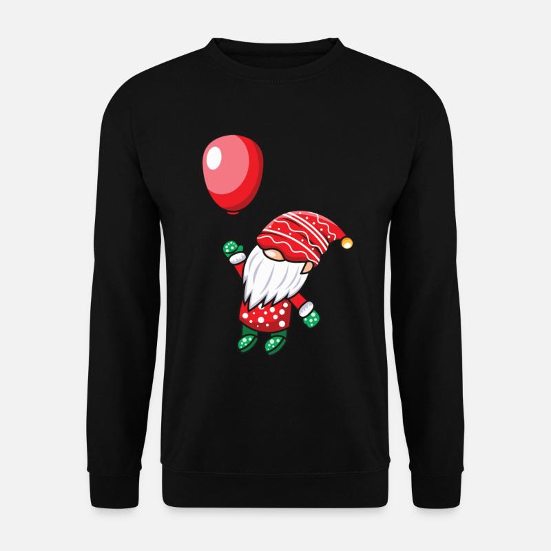 Gnome with red balloon - Unisex Sweatshirt - black