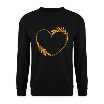 Hochzeitssymbol - Unisex Pullover - Schwarz - Vorne - Alina (178cm) & Michal (187cm)