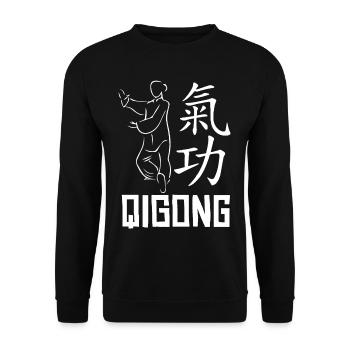 Qigong Qi Gong Tai Chi Chigong - Unisex Pullover - Schwarz - Vorne - Alina (178cm) & Michal (187cm)