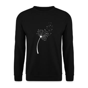 Pusteblume Knäuelgras Blanc - Sweat-shirt Unisexe - noir - Devant - Alina (178cm) & Michal (187cm)