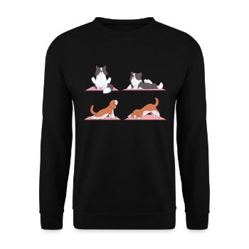 Lustige - Unisex Pullover - Schwarz - Vorne - Alina (178cm) & Michal (187cm)