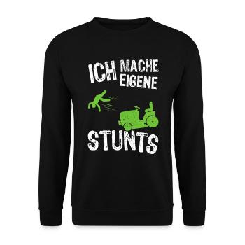 Hobbygärtner Rasenmäher Gärtner Greenkeeper Rasen - Unisex Pullover - Schwarz - Vorne - Alina (178cm) & Michal (187cm)
