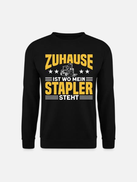 Gabelstaplerfahrer Stapler Staplerfahrer Geschenk - Unisex Pullover - Schwarz