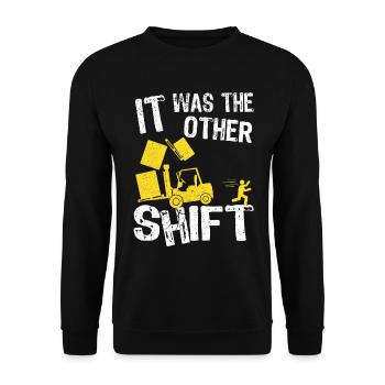 Forklift Truck Driver Forklift Driver Warehouseman - Unisex Sweatshirt - black - Front - Alina (178cm) & Michal (187cm)