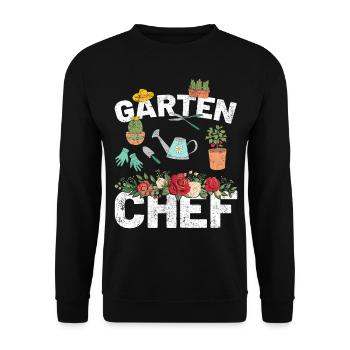 Gärtner - Garten Chef lustige Geschenkidee - Unisex Pullover - Schwarz - Vorne - Alina (178cm) & Michal (187cm)