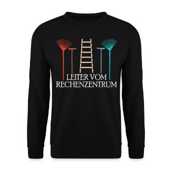 Rechenzentrum Design Gartengeräte Rechen Leiter - Unisex Pullover - Schwarz - Vorne - Alina (178cm) & Michal (187cm)
